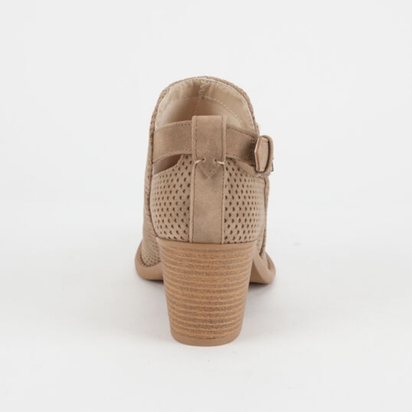 QUPID Perforated Cutout Womens Booties - Picture 4 of 10